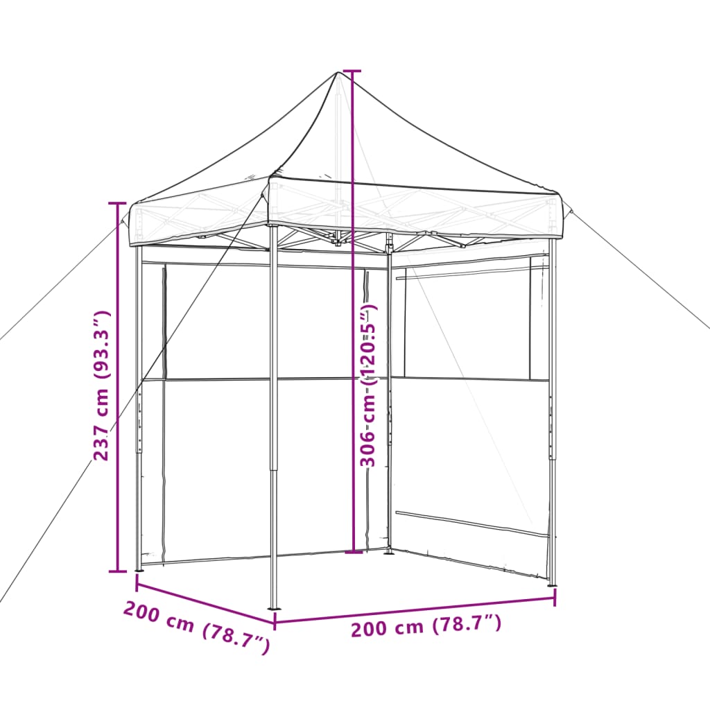Party Tent Terracotta Oxford Fabric