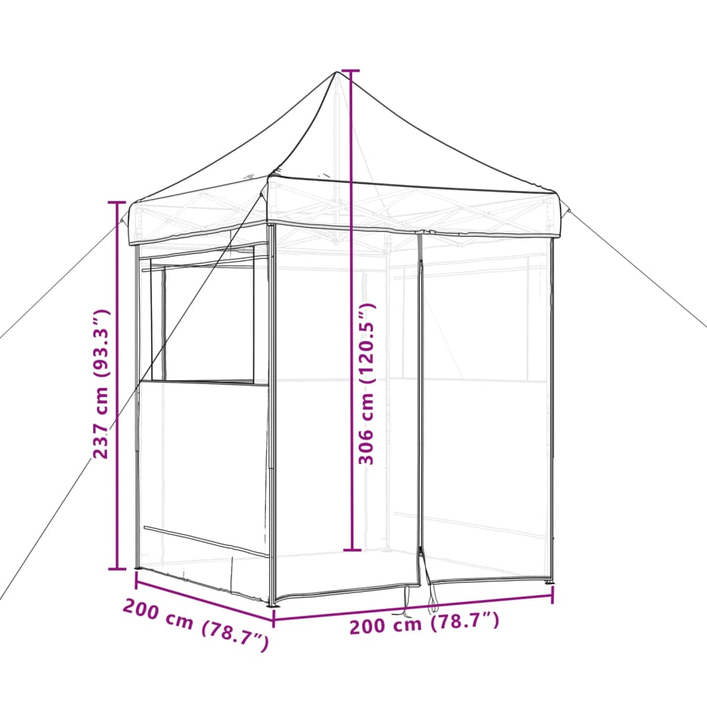 Party Tent Burgundy Oxford Fabric