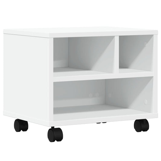 Printer Stand with Wheels White 41x32x34,5 cm