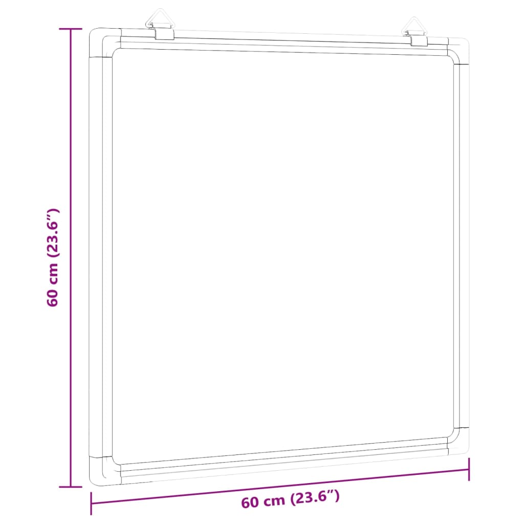 Magnetic Whiteboard 60x60x1.7 cm Aluminium