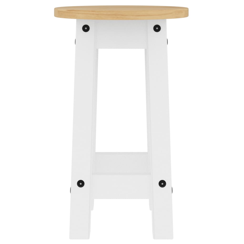 5 Piece Bar Set White Solid Wood Pine