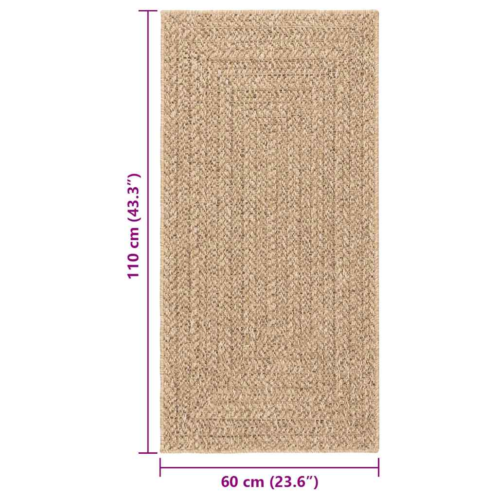Rug ZIZUR 60x110 cm Jute Look Indoor and Outdoor