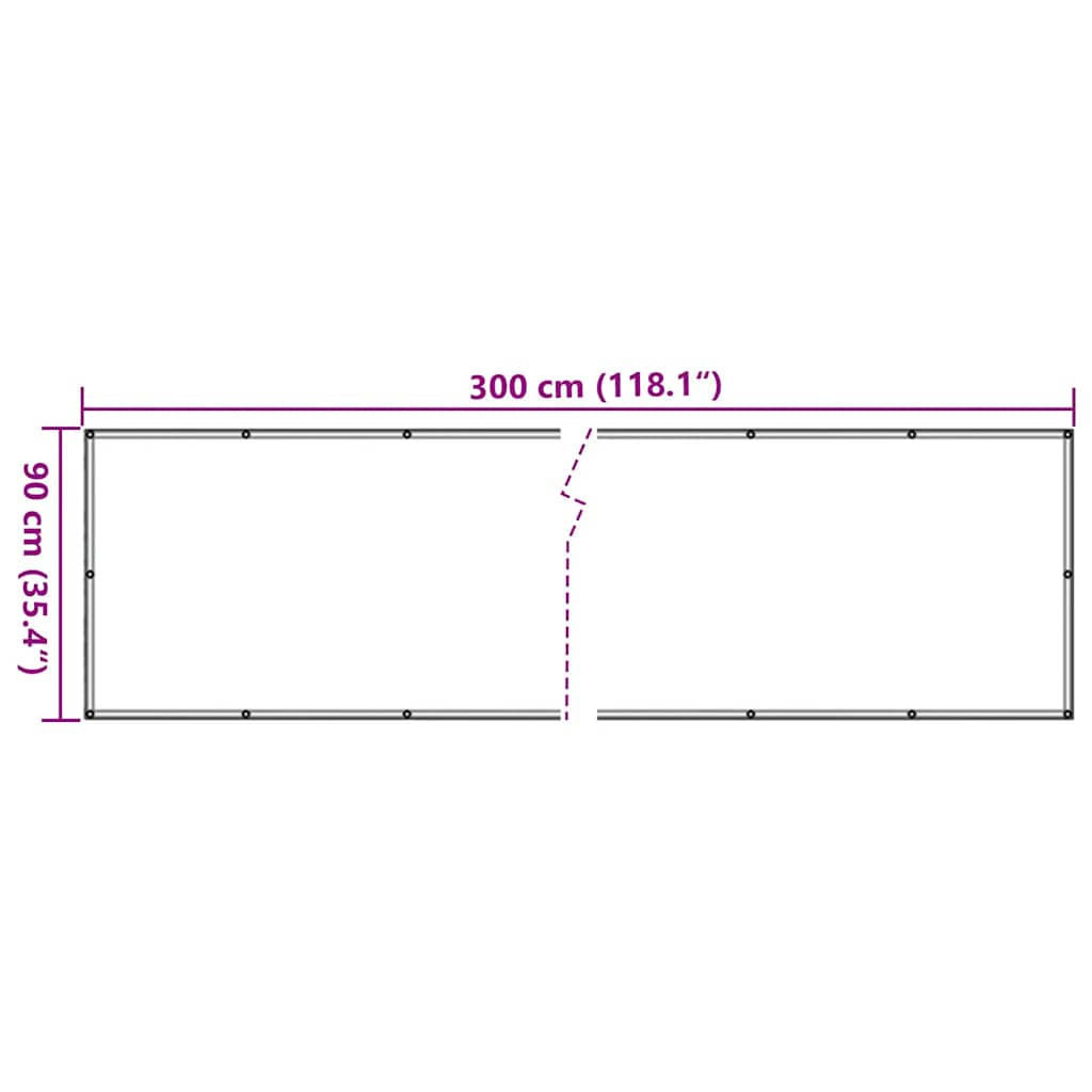 Balcony Privacy Screen Anthracite 300x90 cm PVC