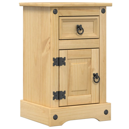 Bedside Cabinet "Corona" 35x32,5x58 cm Solid Wood Pine