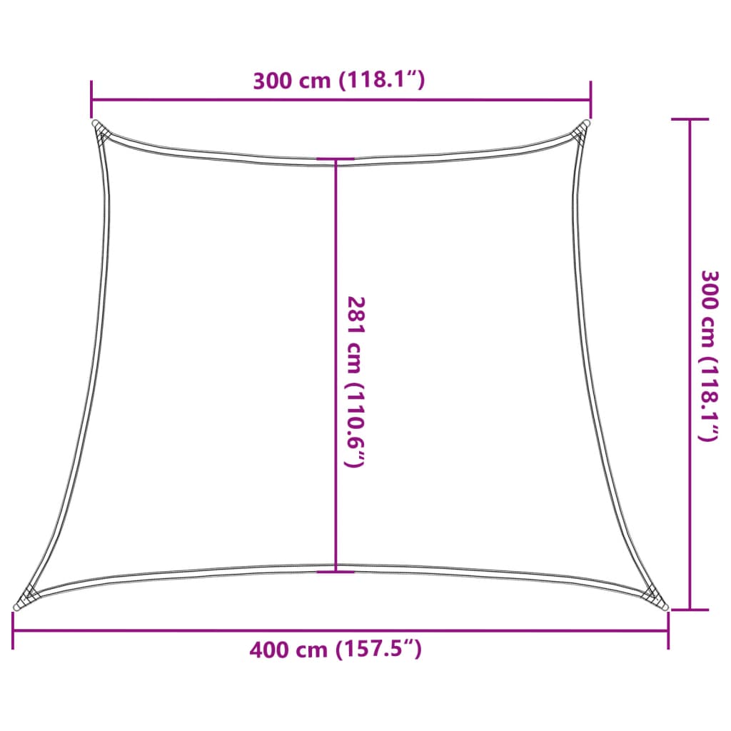 Sunshade Sail 160 g/m² Trapezium Light Grey 3/4x3 m HDPE
