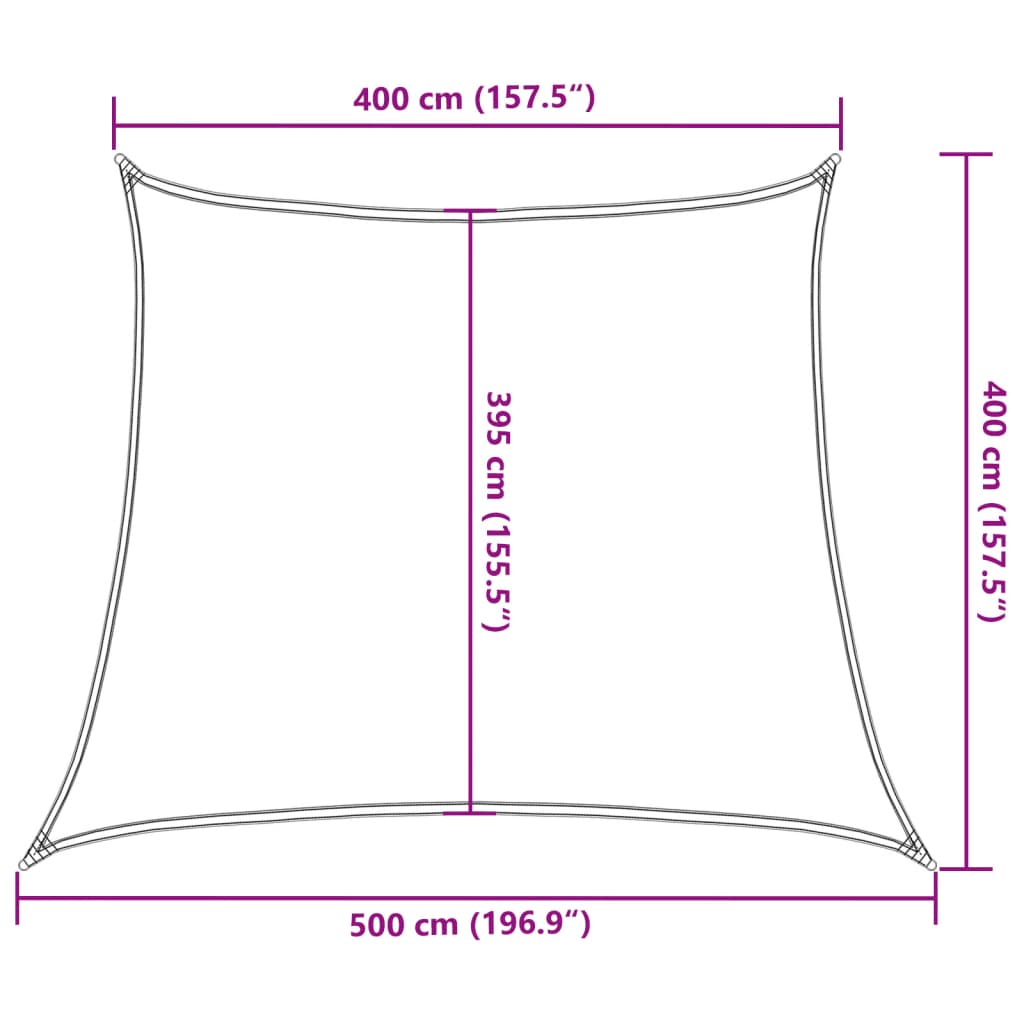 Sunshade Sail 160 g/m² Trapezium Light Grey 4/5x4 m HDPE