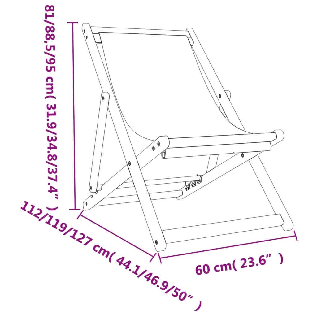 Folding Chairs 2 pcs Multicolour Fabric