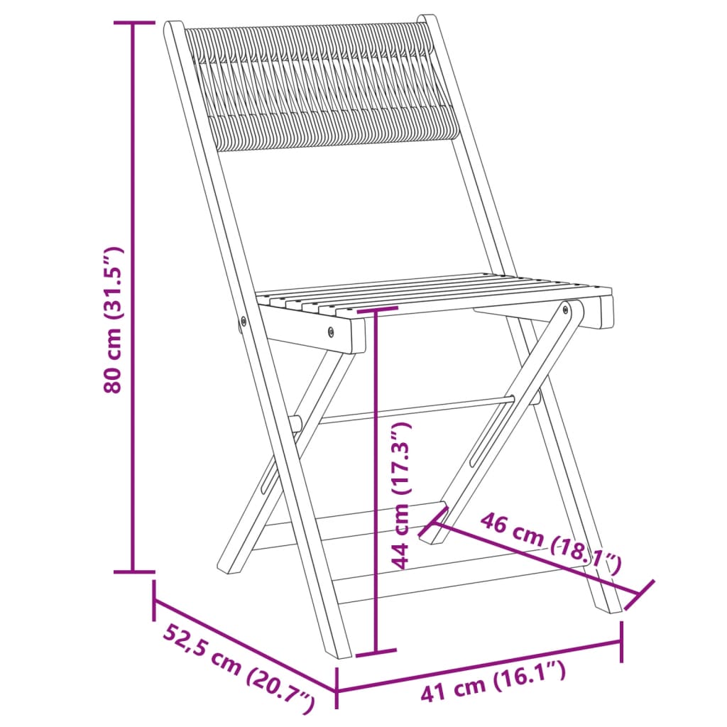 Folding Chairs 6 pcs Beige Solid Wood Acacia