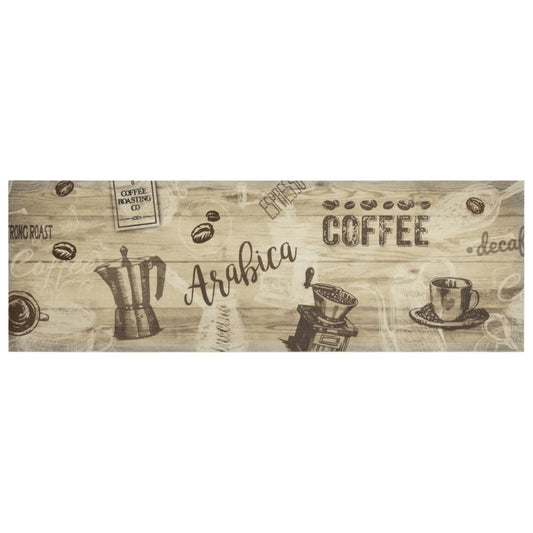 Kitchen Rug | Coffee Brown | Velvet_Top:100% Polyamide; Latex_Backing