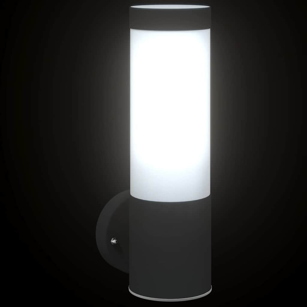 Outdoor Wall Light 2 pcs Black 12 x 8.5 x 27 cm
