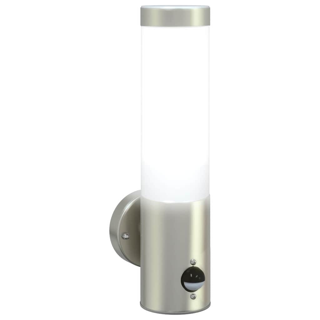 Outdoor Wall Light 2 pcs Silver 12 x 8.5 x 29 cm