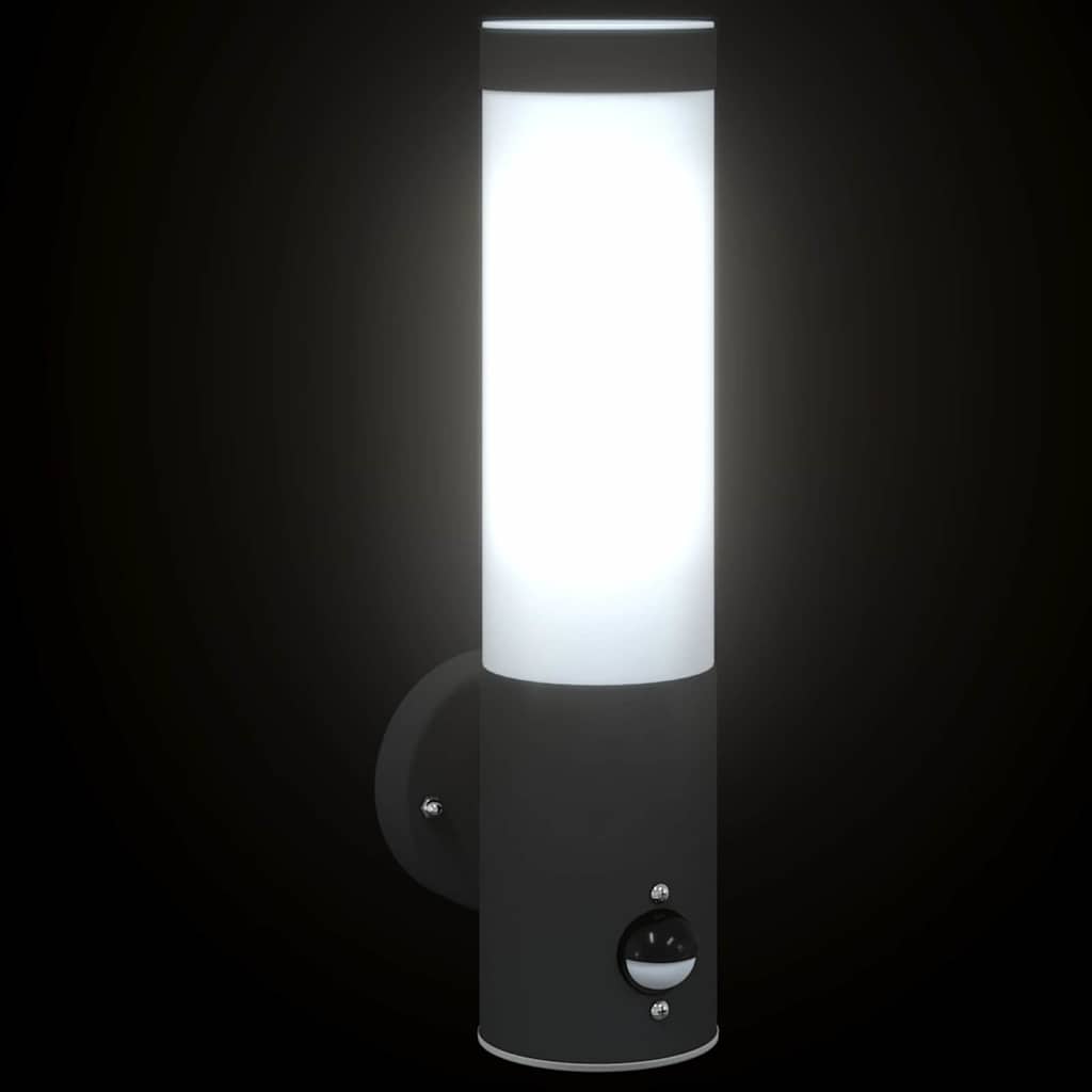 Outdoor Wall Light Black 12 x 8.5 x 29 cm