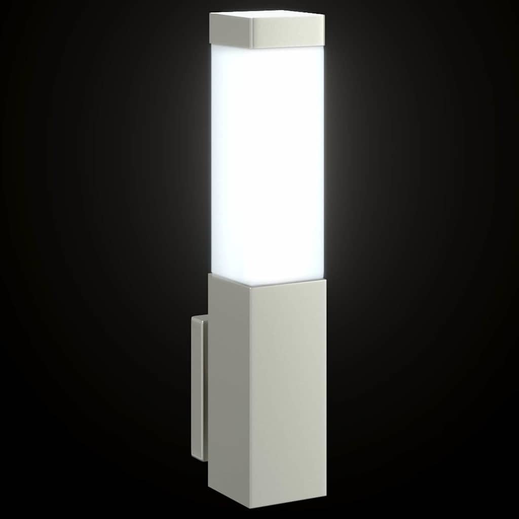 Outdoor Wall Light 2 pcs Silver 10.5 x 6 x 33 cm