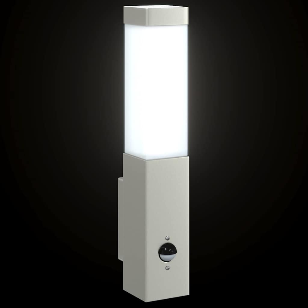Outdoor Wall Light 2 pcs Silver 10.5 x 6 x 33 cm