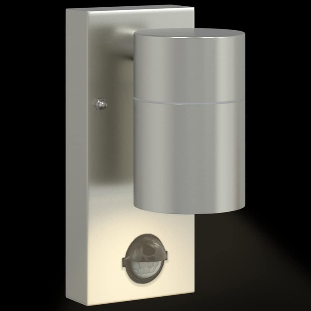 Outdoor Wall Light 2 pcs Silver 6.5 x 10.5 x 16 cm