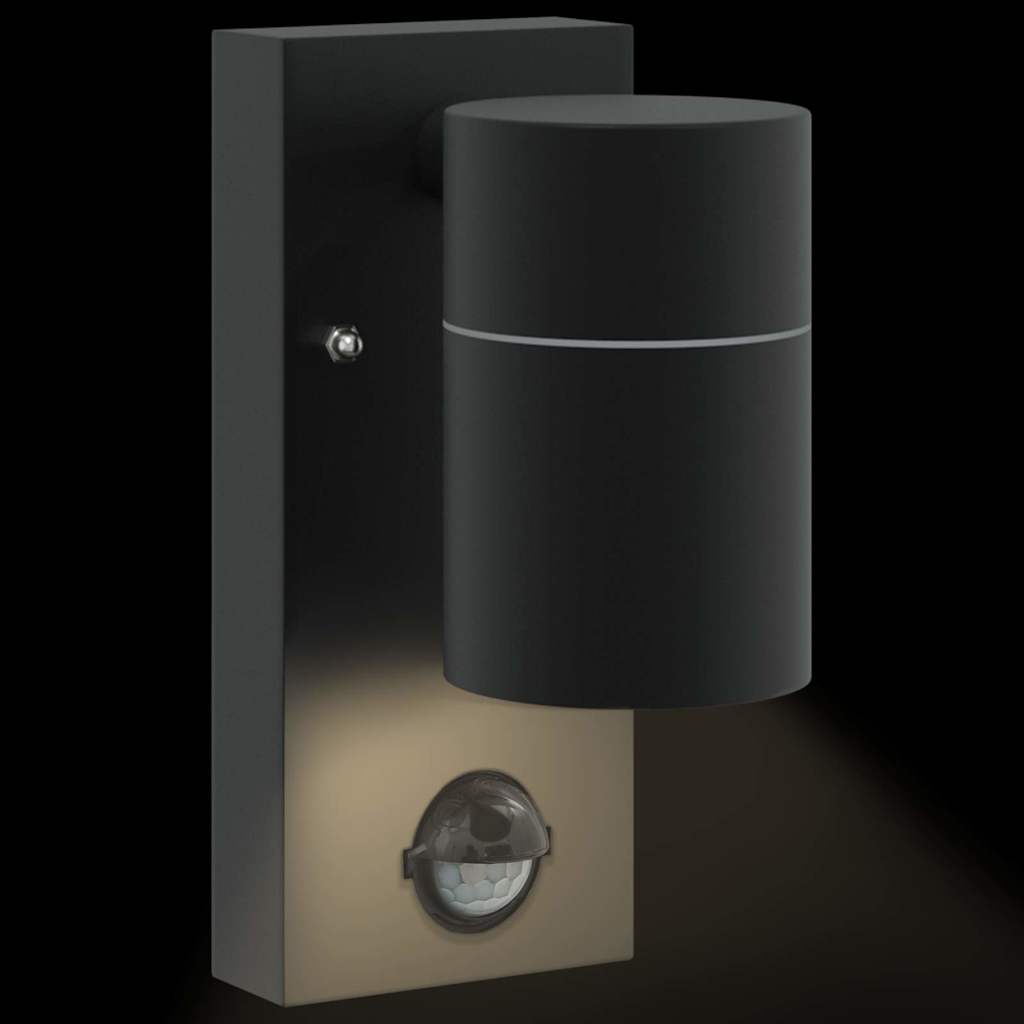 Outdoor Wall Light 2 pcs Black 6.5 x 10.5 x 16 cm