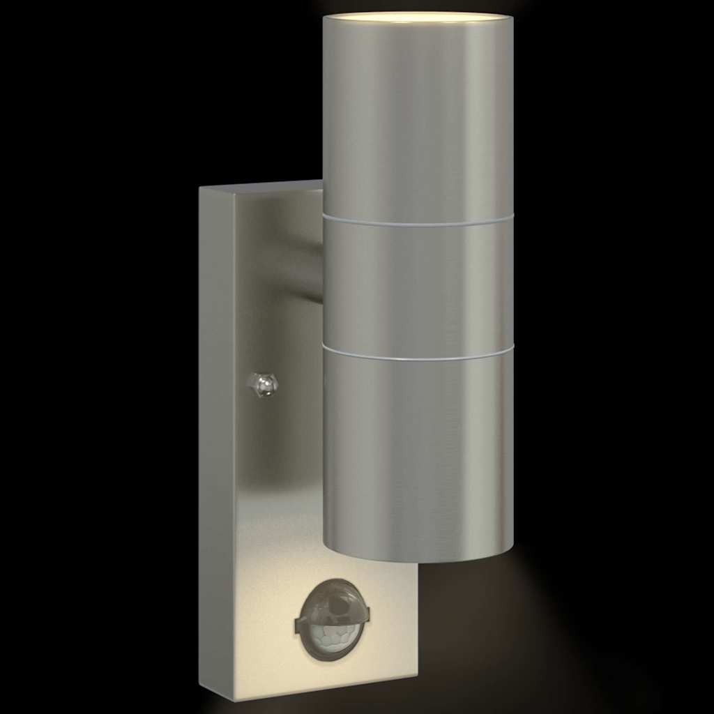 Outdoor Wall Light 2 pcs Silver 7 x 10 x 22 cm