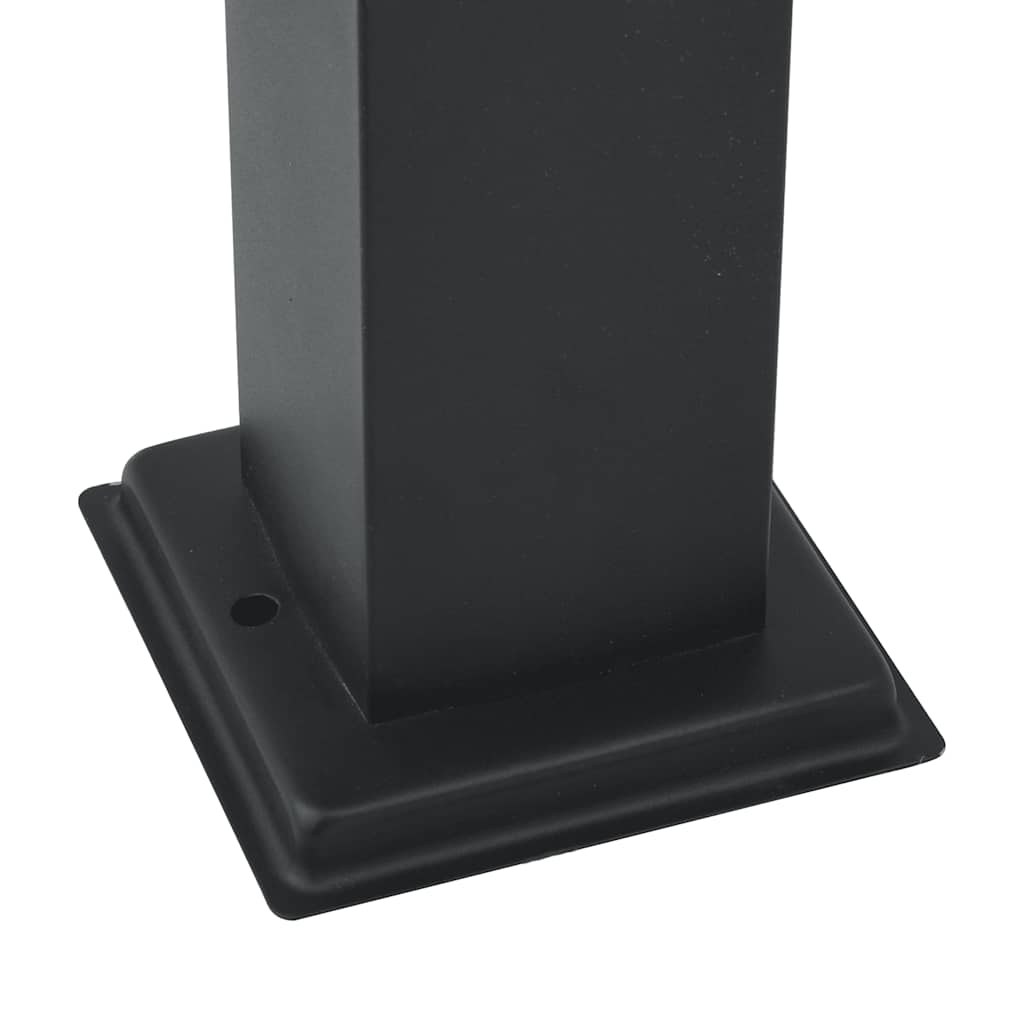 Bollard Light with Outlet 80 cm Black IP44