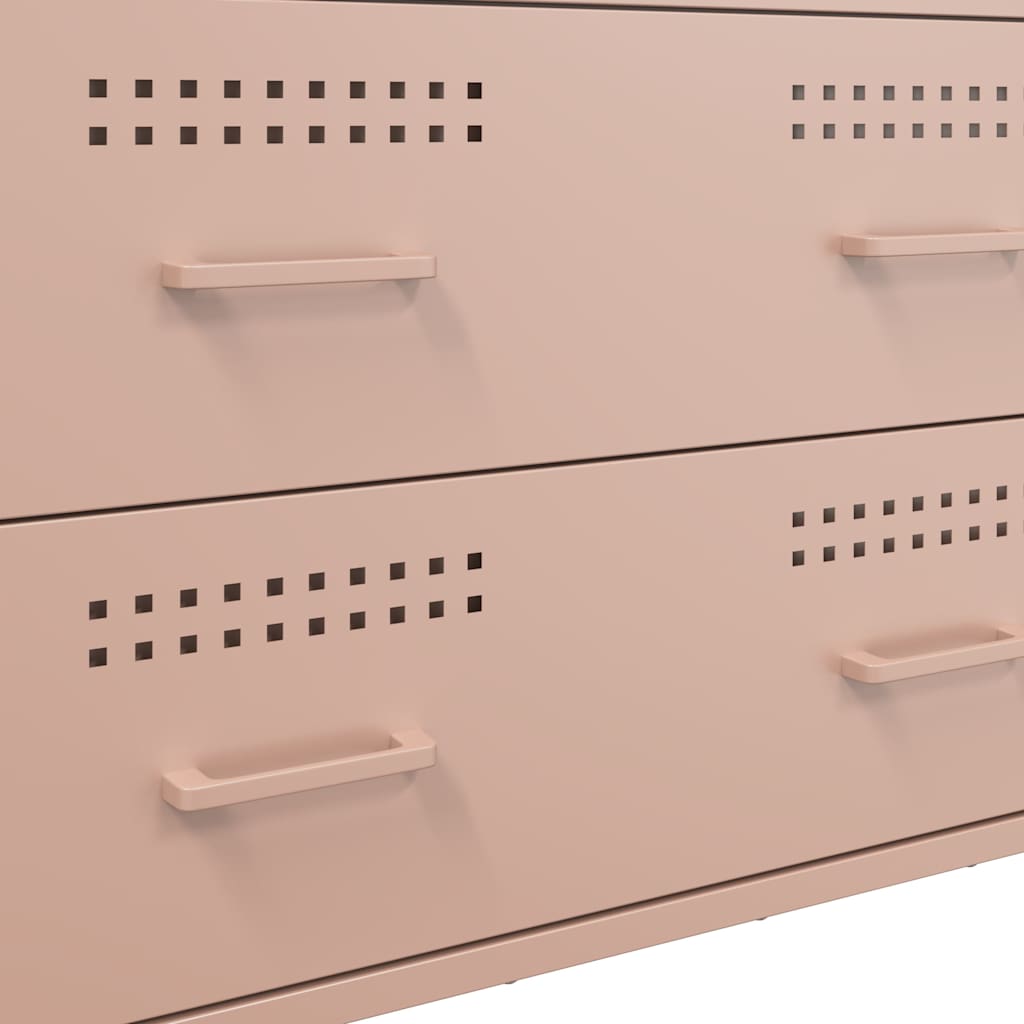 Sideboard Pink 68x39x89 cm Steel