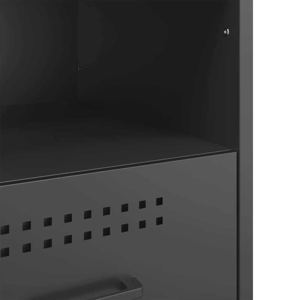Bedside Cabinet | Set of 2 | Black | Cold-rolled steel | Medium