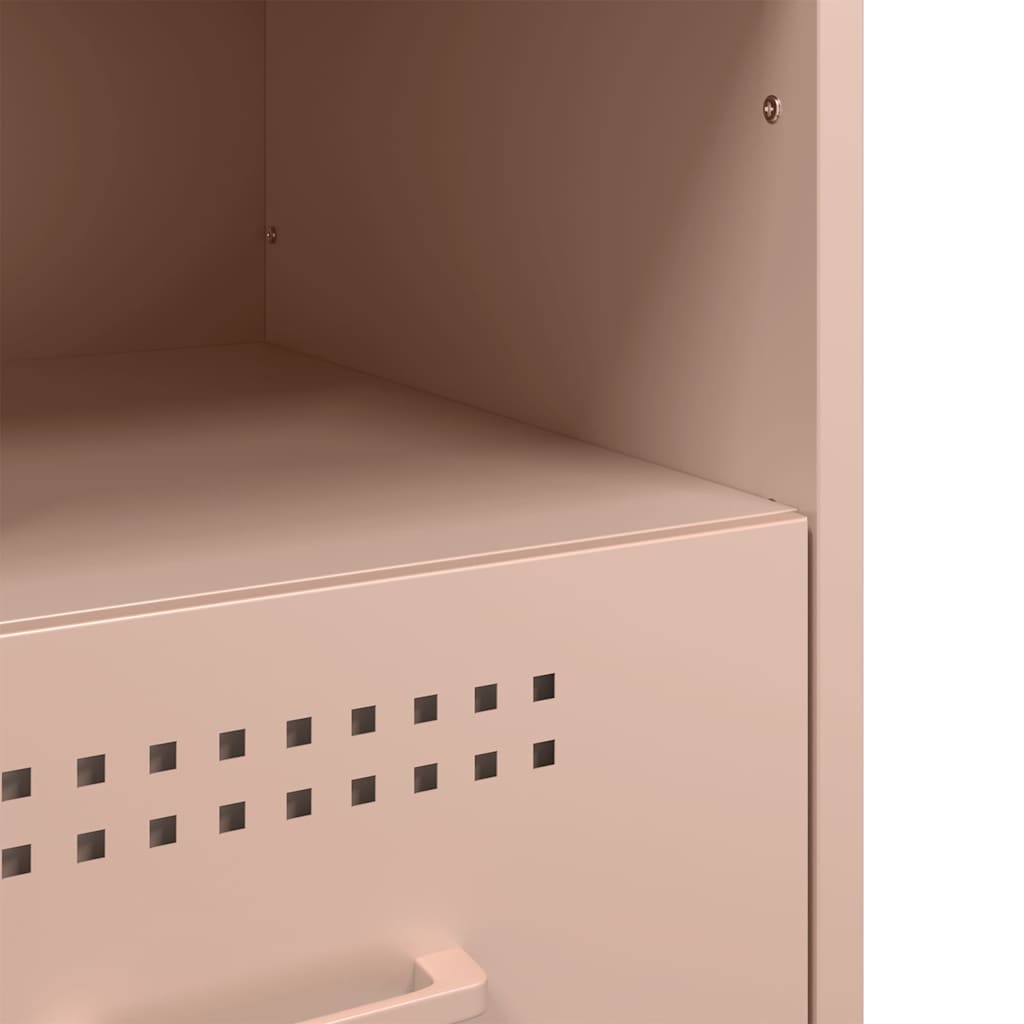Bedside Cabinet | Set of 2 | Pink | Cold-rolled steel | Compact