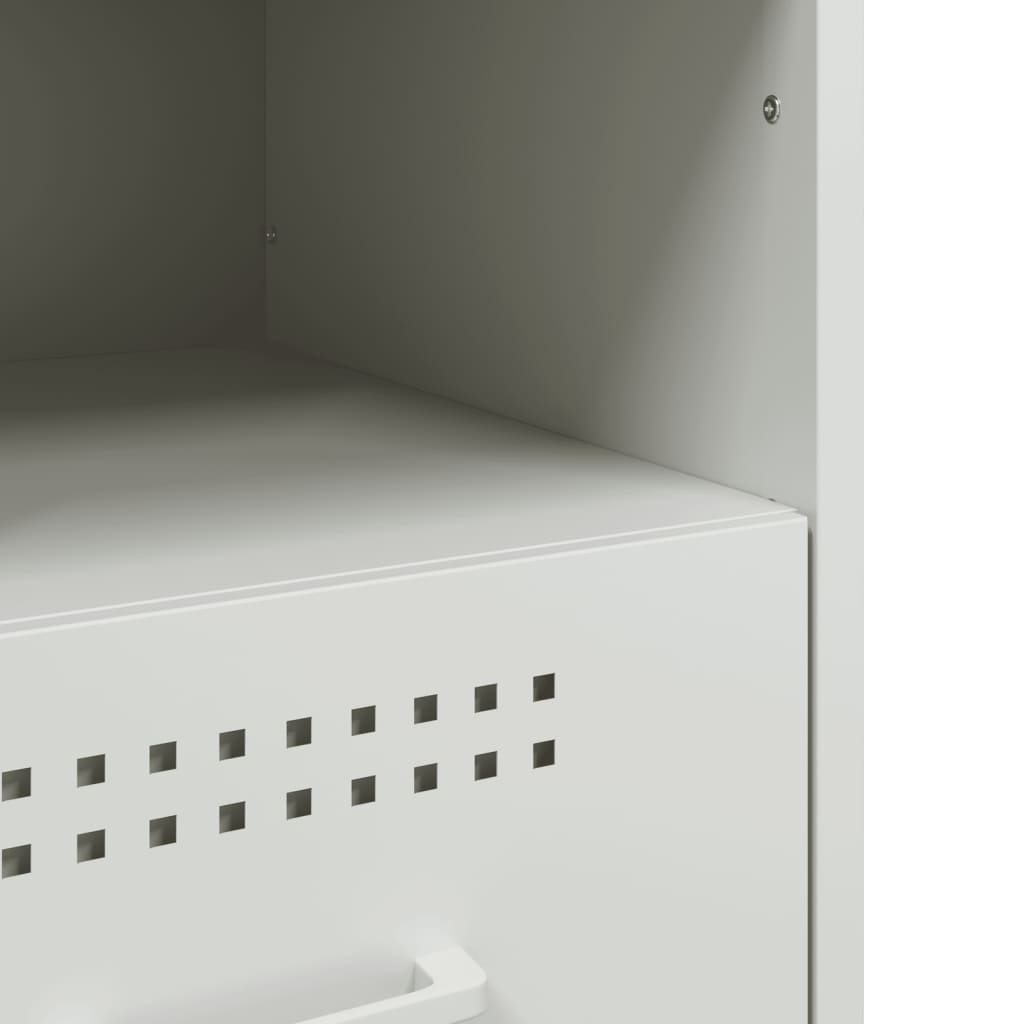 Bedside Cabinet | Set of 2 | White | Cold-rolled steel | Medium
