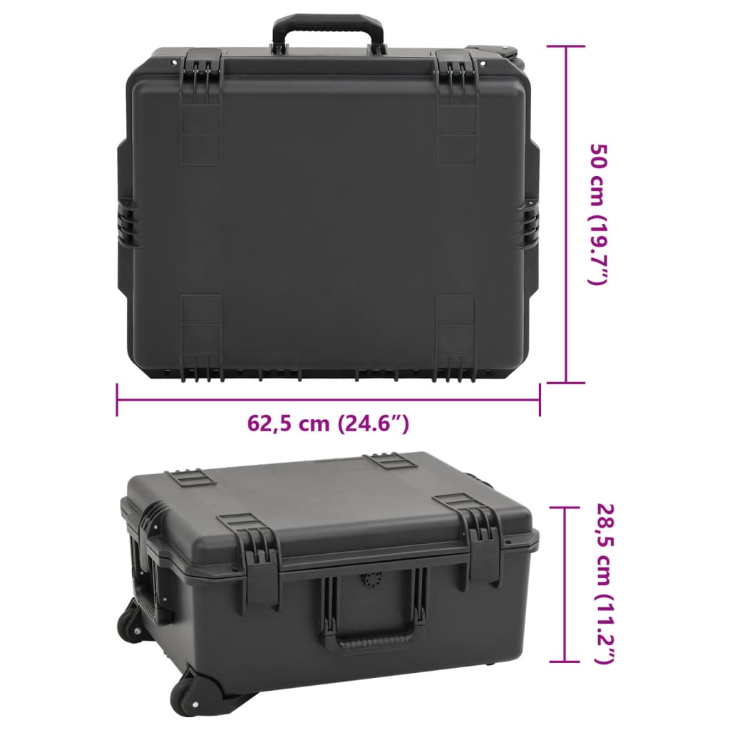 Portable Flight Case Black 62,5x50x28,5 cm PP