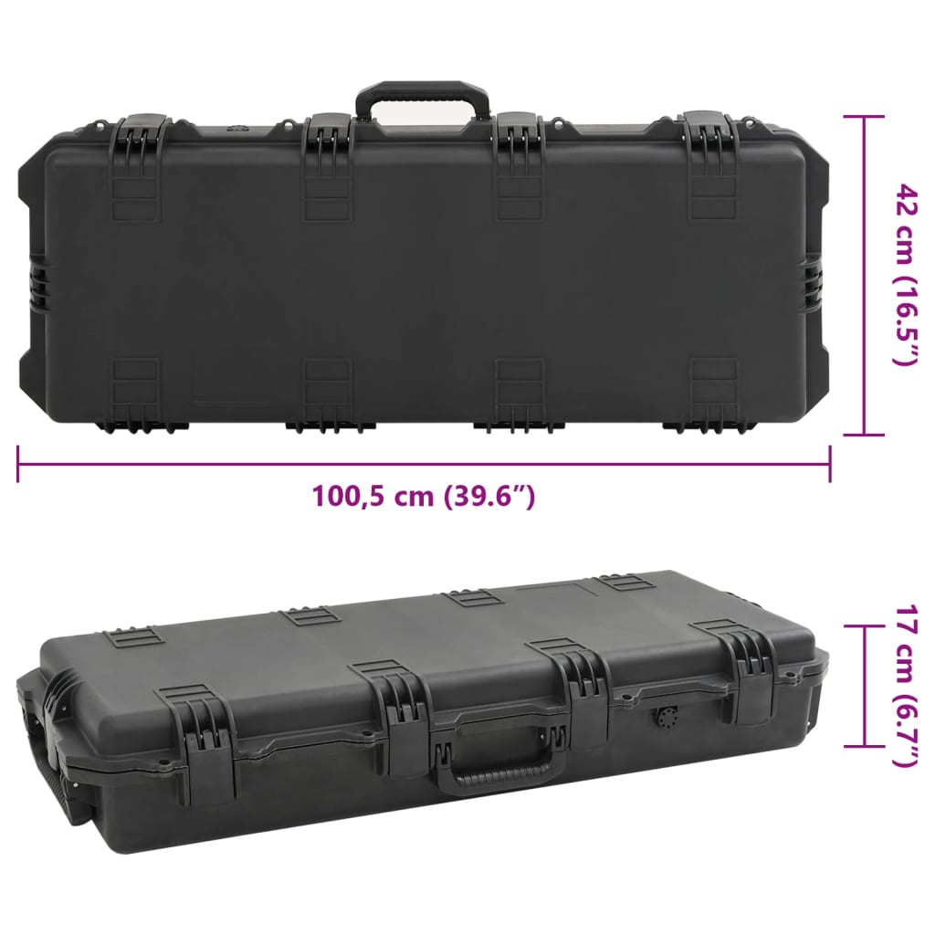 Portable Flight Case Black 100,5x42x17 cm PP
