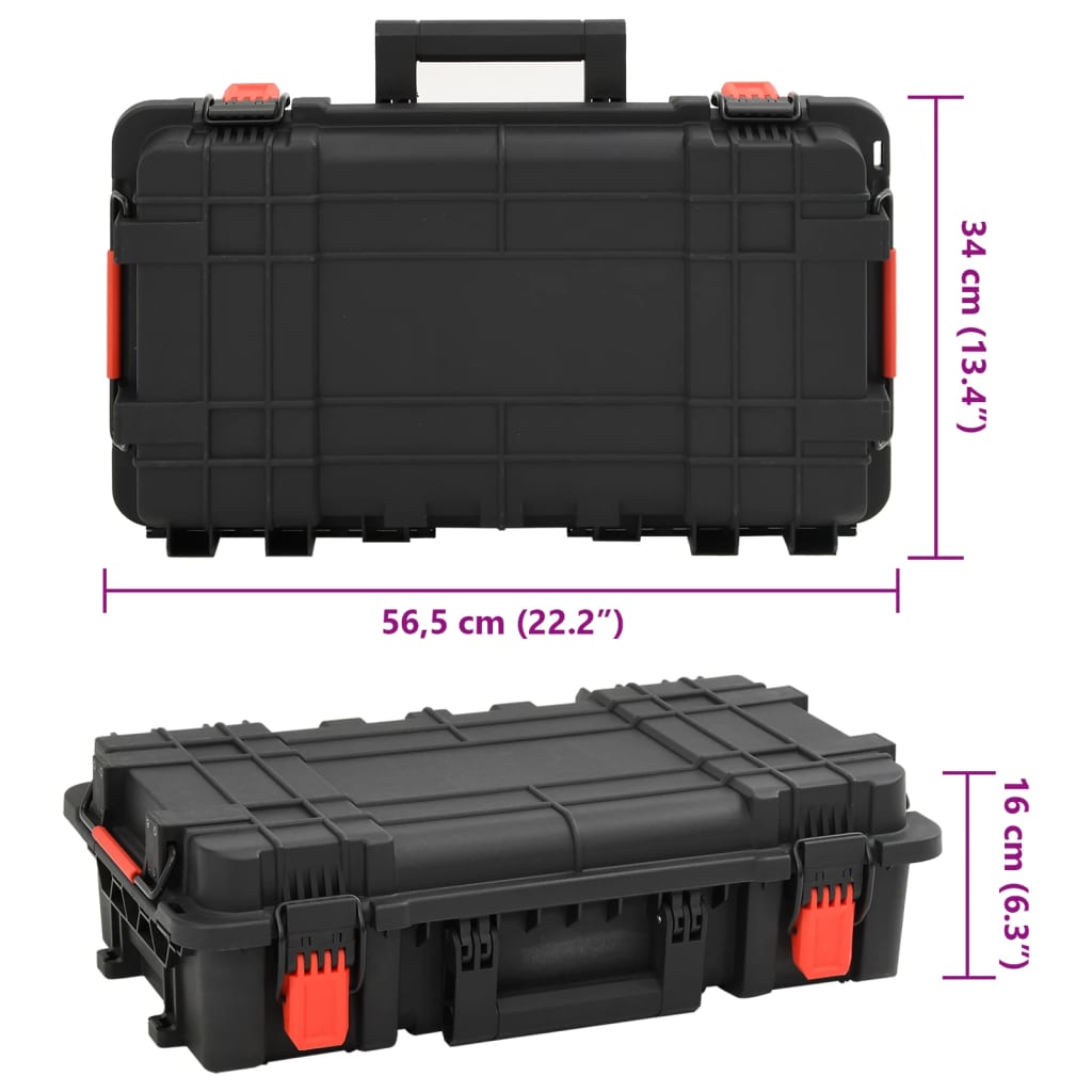 Portable Flight Case Black 56,5x34x16 cm PP