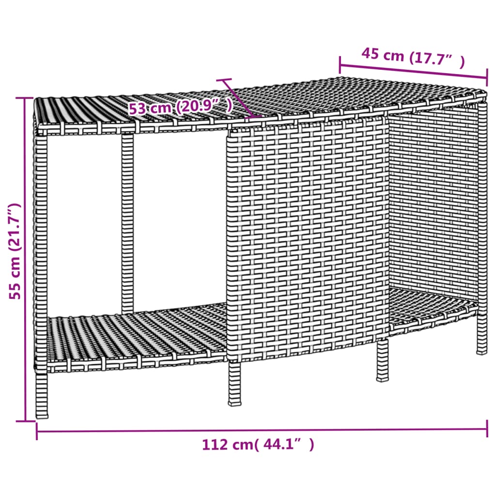 Hot Tub Surround Gray Poly Rattan and Solid Wood Acacia
