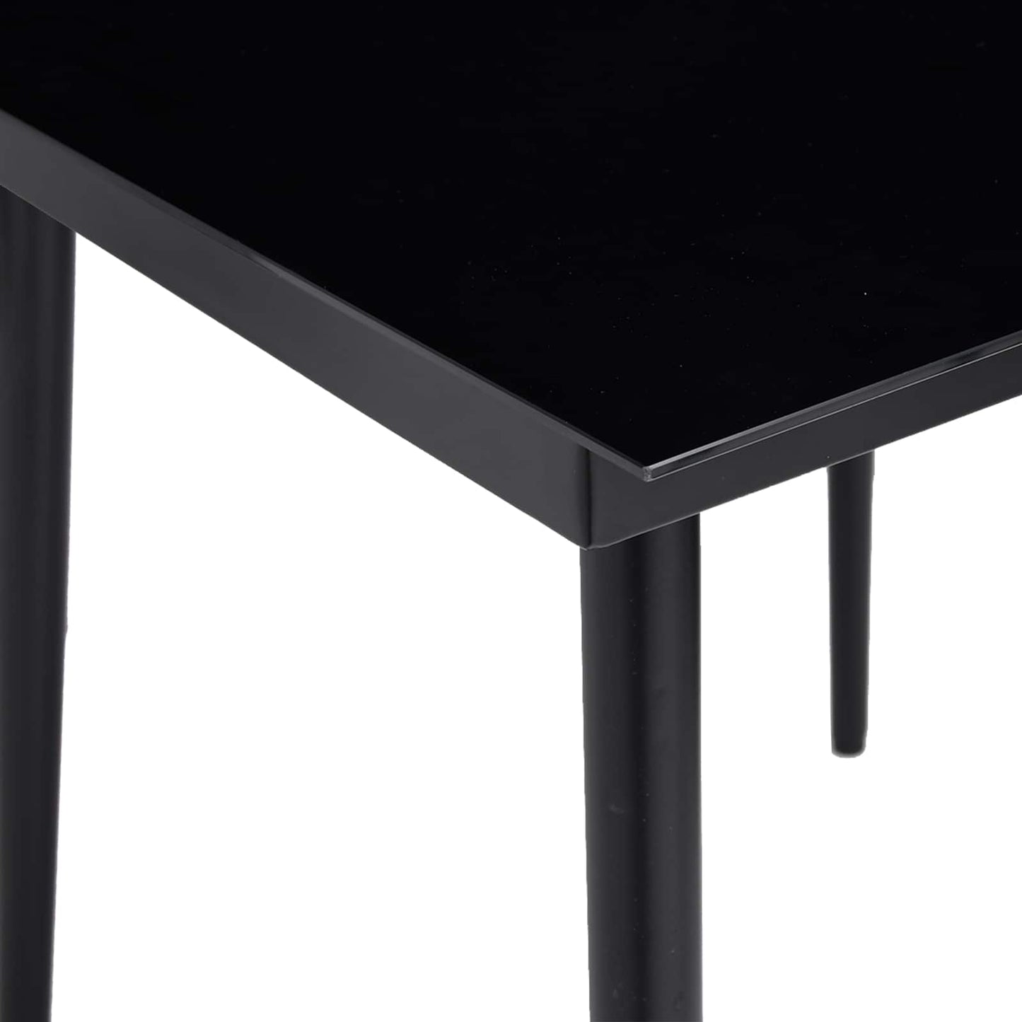 Garden Dining Set 5 pcs Black Poly Rattan