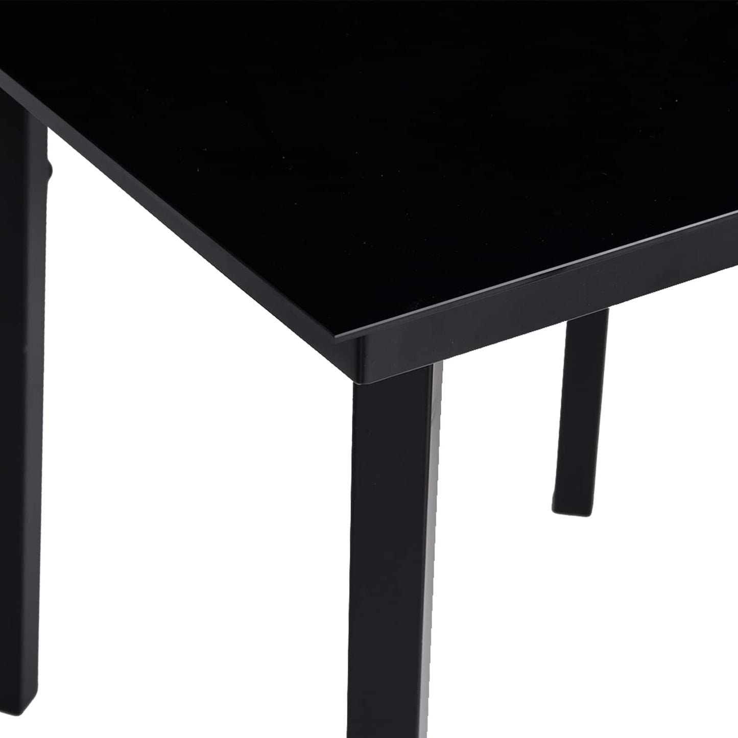 Garden Dining Set 5 pcs Black Poly Rattan
