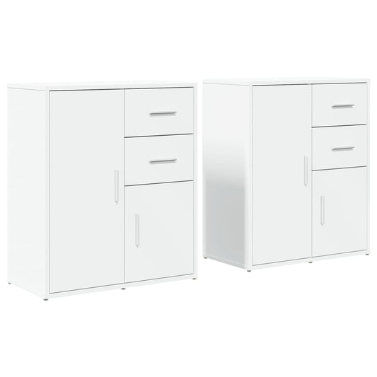 Sideboards 2 pcs White 60x31x70 cm Engineered Wood