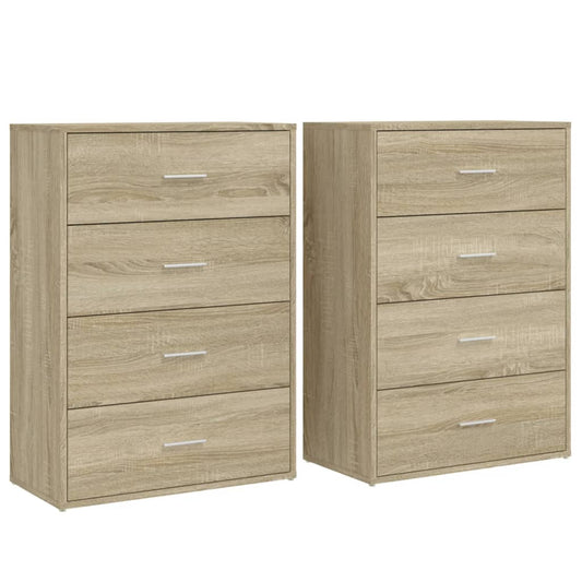 Sideboards 2 pcs Sonoma Oak 60x31x84 cm Engineered Wood