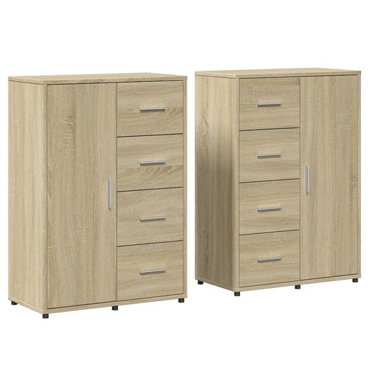 Sideboards 2 pcs Sonoma Oak 60x31x84 cm Engineered Wood