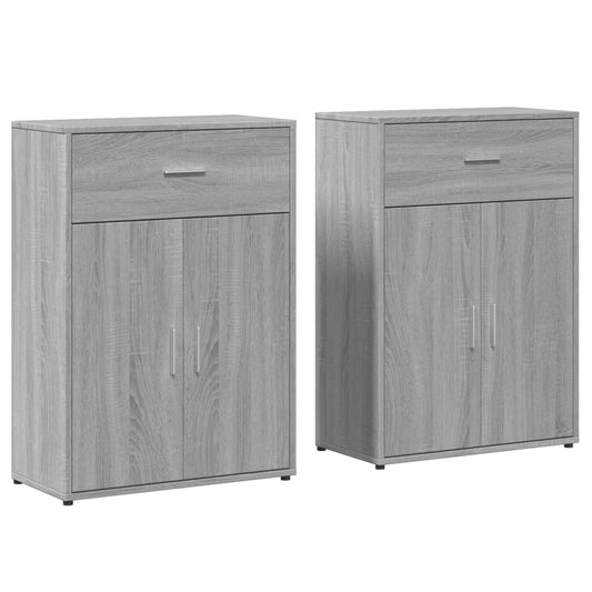 Sideboards 2 pcs Grey Sonoma 60x30x84 cm Engineered Wood
