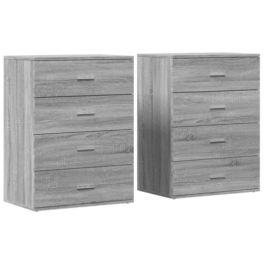 Sideboards 2 pcs Grey Sonoma 60x39x80 cm Engineered Wood