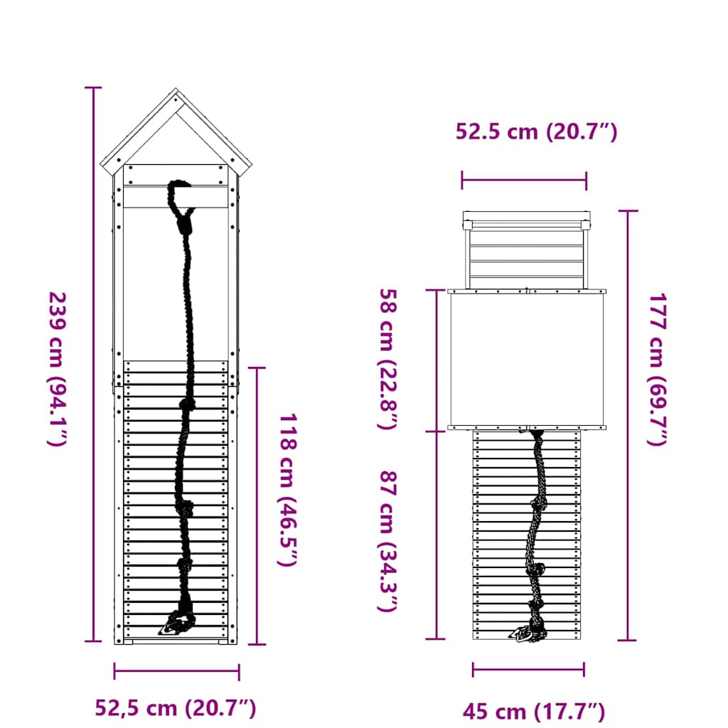 Outdoor Playset Impregnated Wood Pine