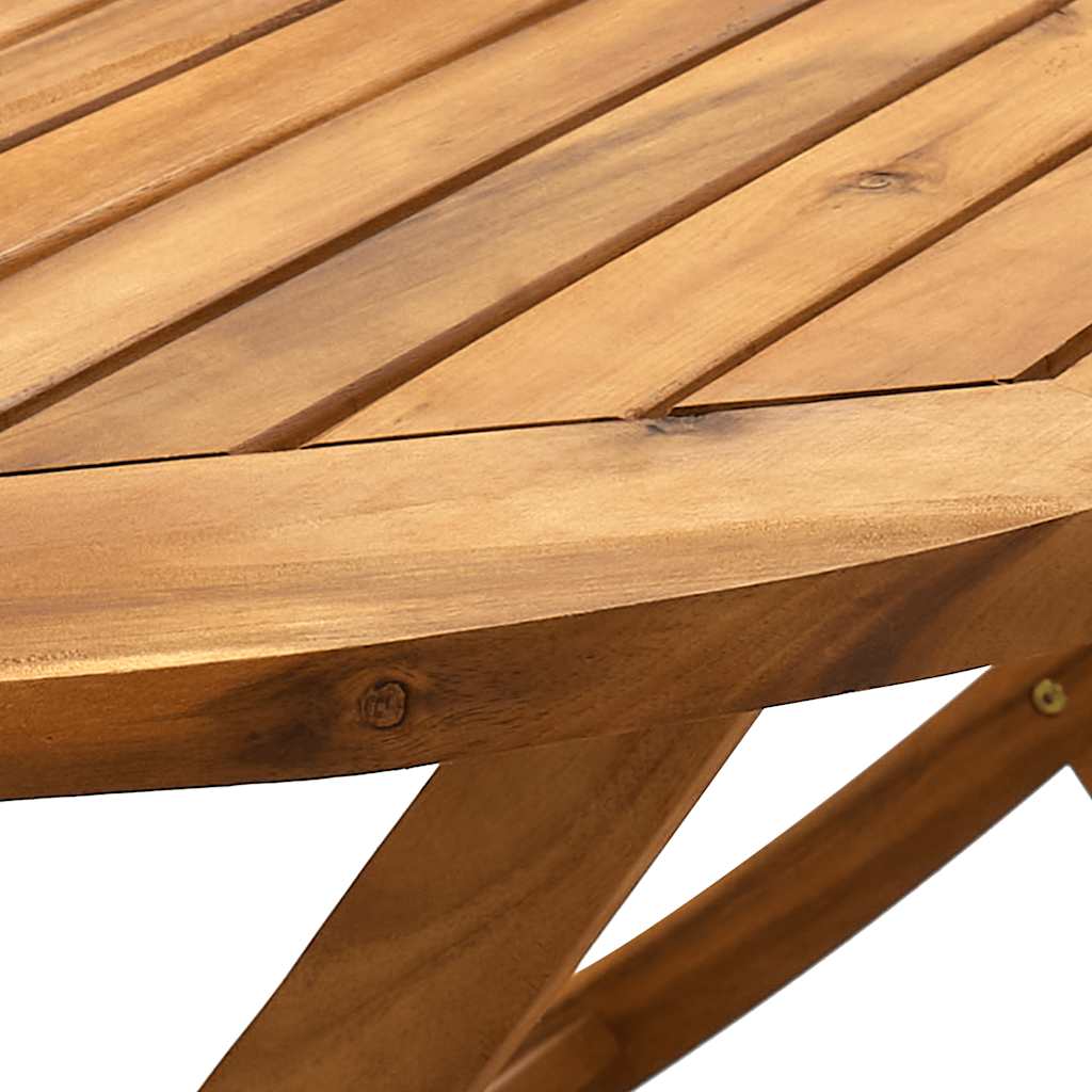 7 Piece Garden Dining Set Solid Wood Acacia and Textilene
