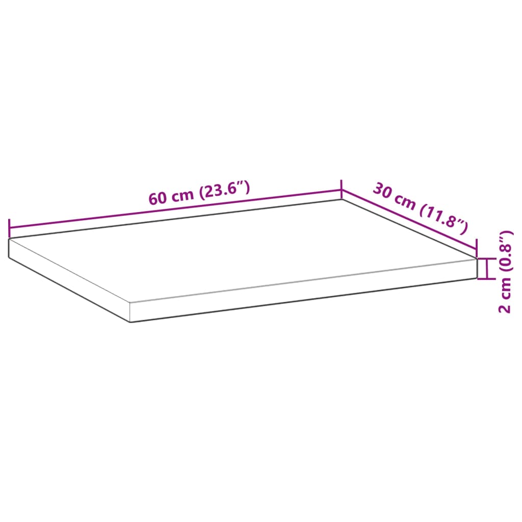Floating Shelves 3 pcs 60x30x2 cm Untreated Solid Wood Acacia