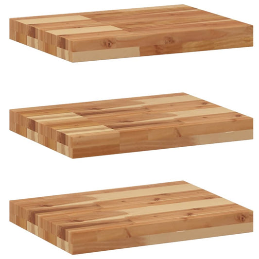 Floating Shelves 3 pcs 60x30x4cm Oil Finished Solid Wood Acacia