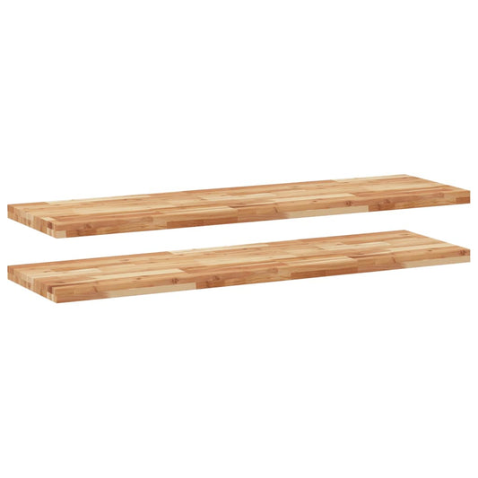 Floating Shelves 2 pcs 160x40x4 cm Oil Finished Solid Wood Acacia