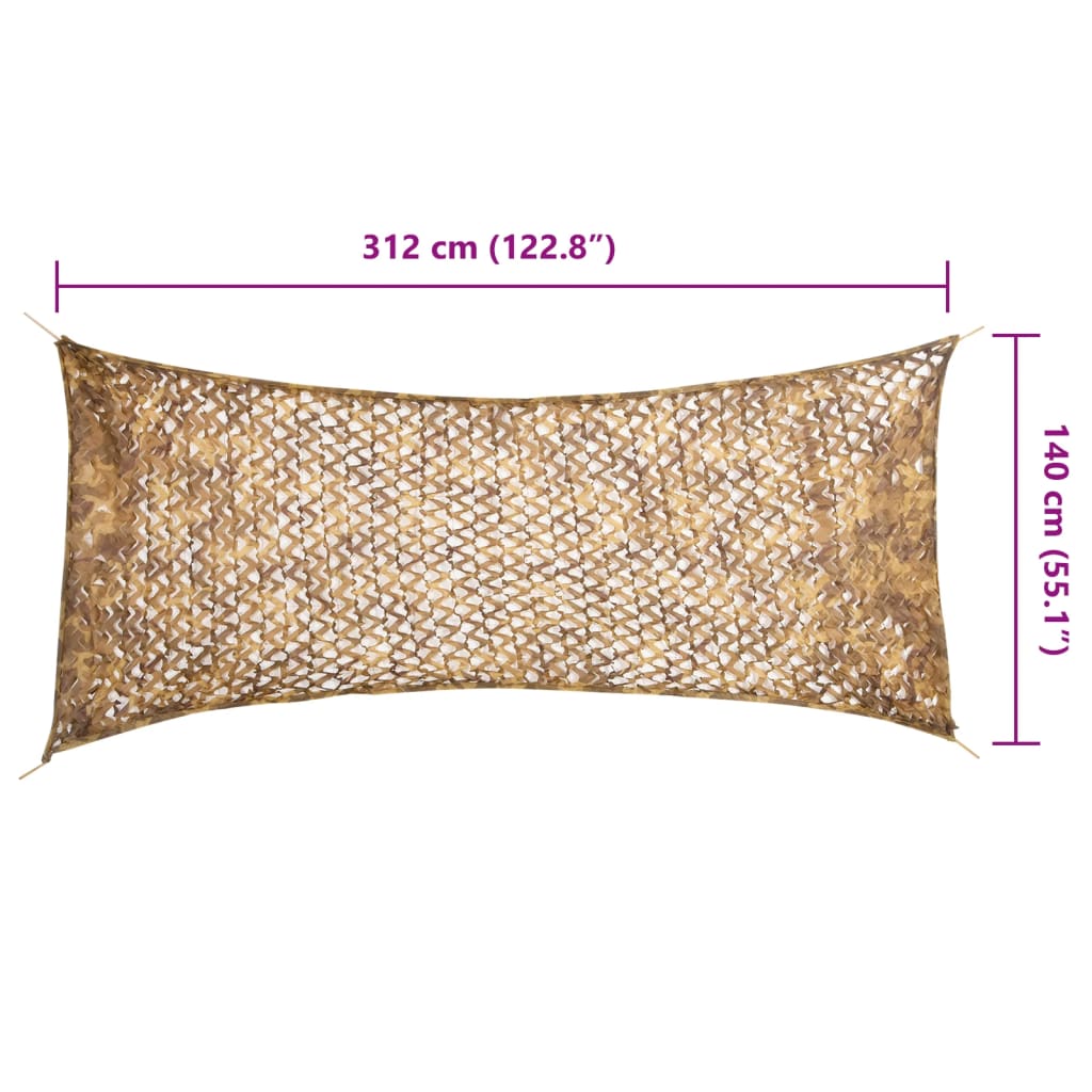 Camouflage Net with Storage Bag 312x140 cm Sand