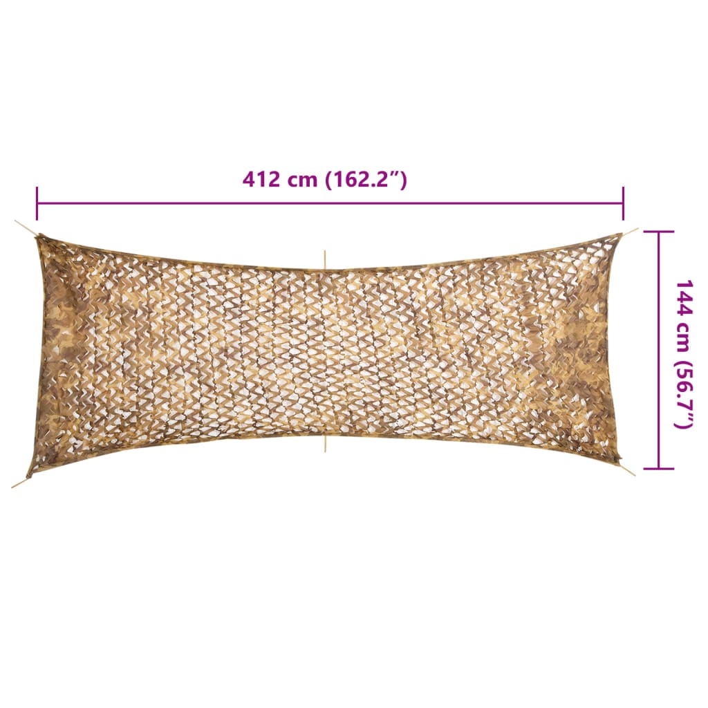 Camouflage Net with Storage Bag 412x144 cm Sand