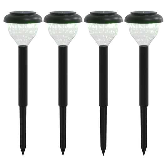 Solar Pathway Lights with Ground Spikes 4 pcs Warm White & RGB