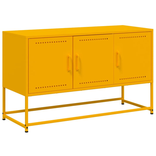 TV Cabinet Mustard Yellow 100.5x39x60.5 cm Steel