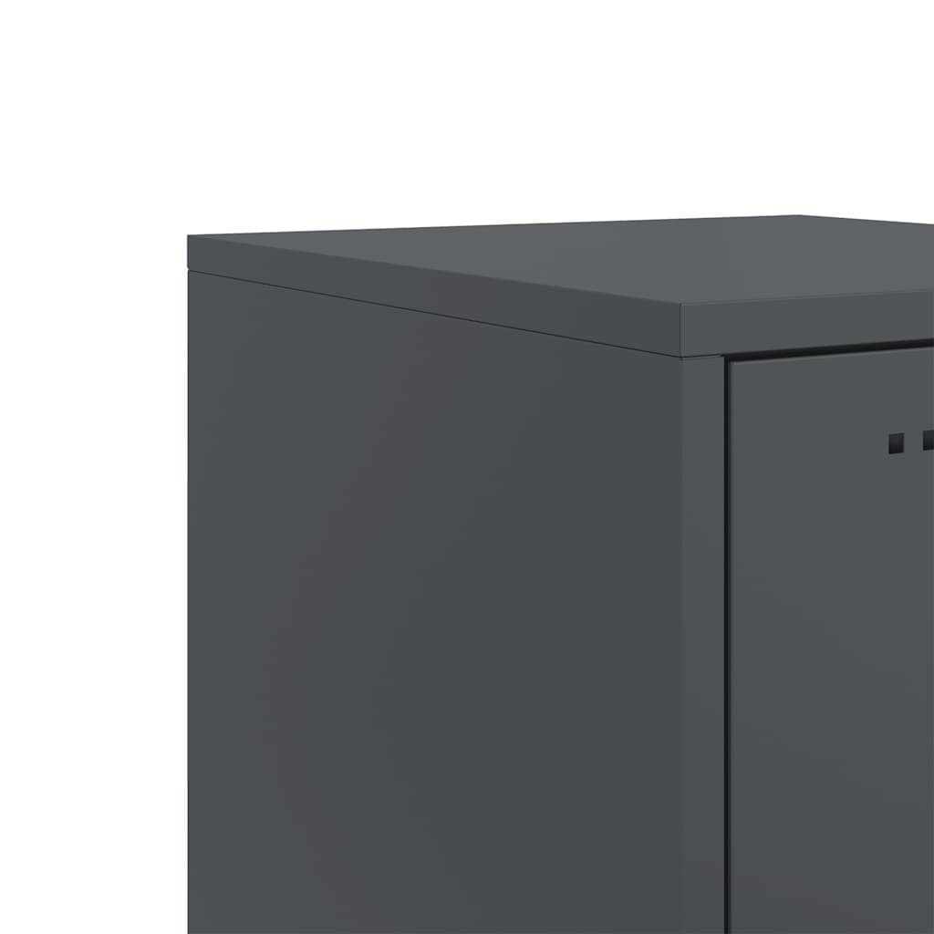 Bedside Cabinets 2 pcs Anthracite 36x39x43.5 cm Steel