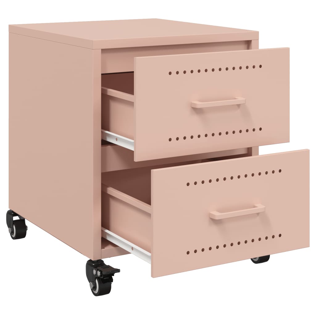 Bedside Cabinet Pink 36x39x43,5 cm Steel