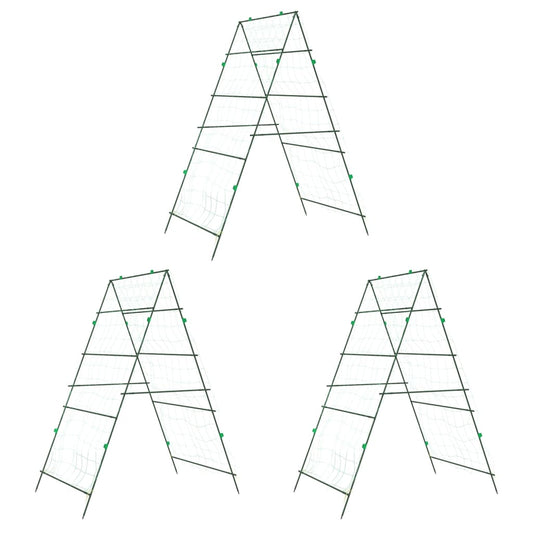 Garden Trellises for Climbing Plants 3 pcs A-Frame Steel