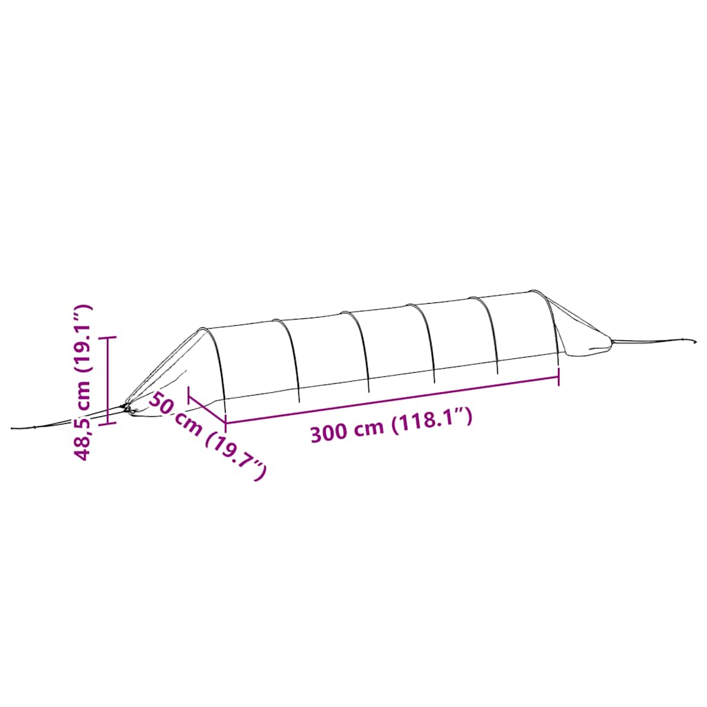 Netting Tunnels 4 pcs Black Steel and Polyethylene